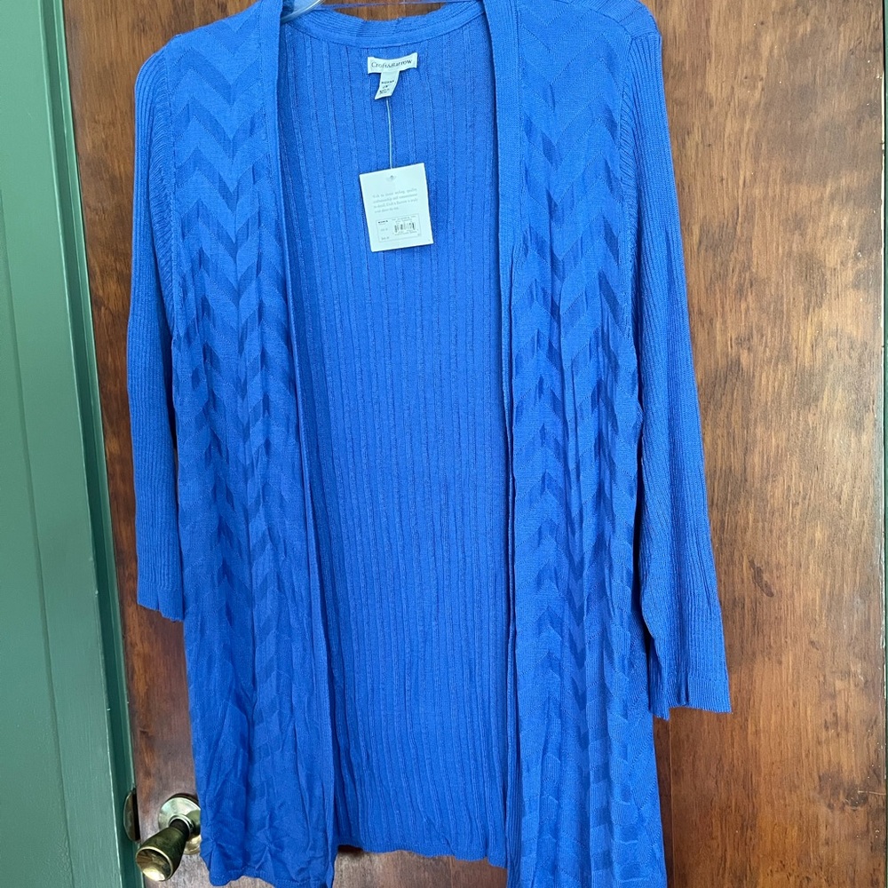 Croft & Barrow Vibrant Blue Women's Long open Cardigan